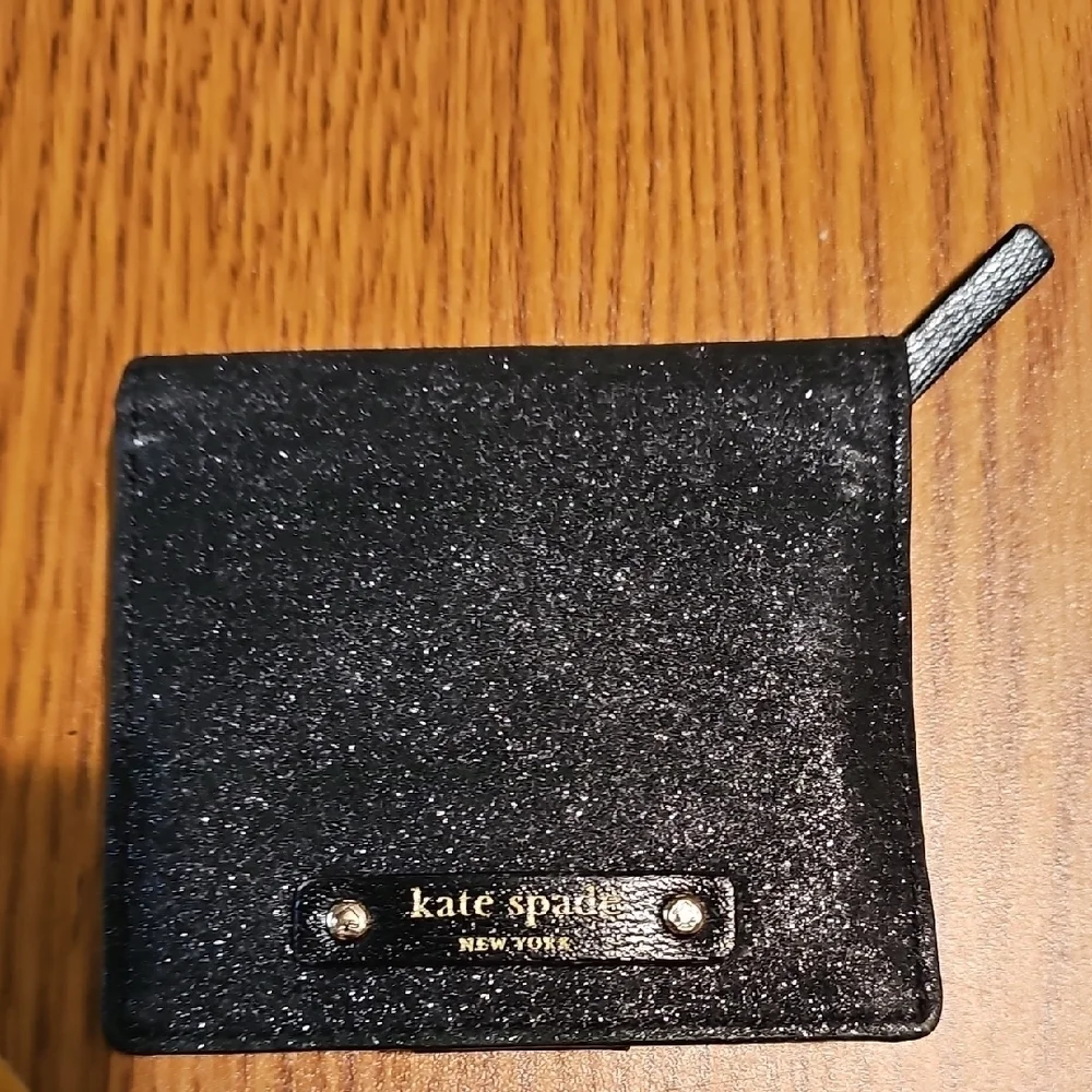 Kate Spade Black Glitter Wallet